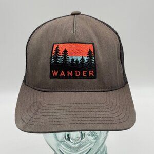 Wander Snapback Trucker Hat Gray One Size Mesh Back Outdoor The Classics Yupoong